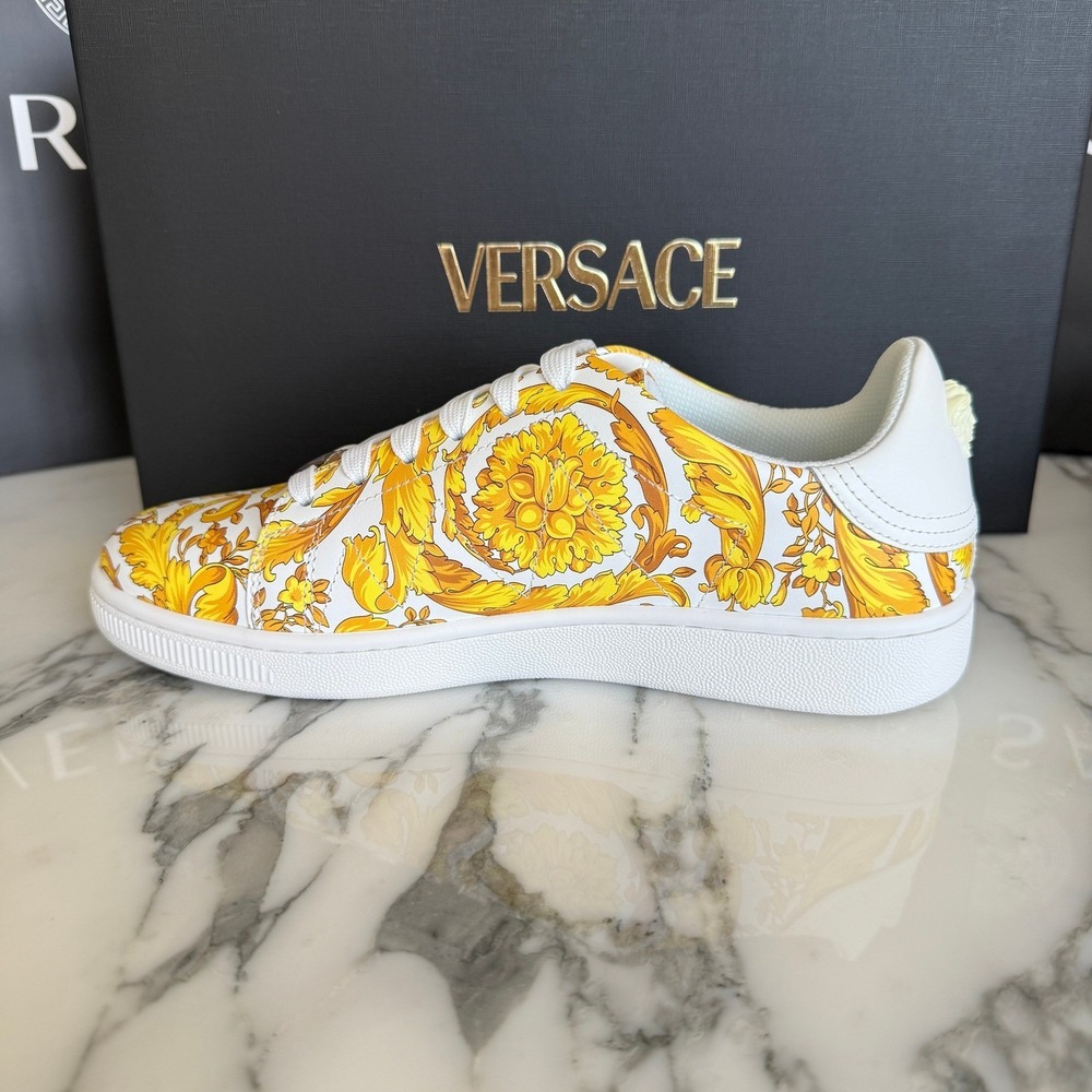 Versace Womens 1016935 Leather Medusa Head Low Top Sneakers Trainers EU 36 - Picture 3 of 16